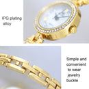 BS Bee Sister FA1606 Diamond Inlaid Ladies Watch Jewelry Chain Watch(Gold)