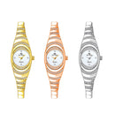 BS Bee Sister FA1540 Ladies Oval Small Chain Watch with Diamonds(Rose Gold)