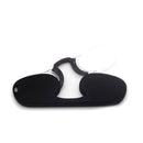 Clip-nose Reading Glasses Portable Reading Mirror No Mirror Leg Glasses, Degree: +350(Black)
