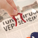 Clip-nose Reading Glasses Portable Reading Mirror No Mirror Leg Glasses, Degree: +350(Black)