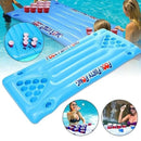 Water Inflatable Drink Cup Hole Floating Row Table Tennis Floating Table(145x60cm)