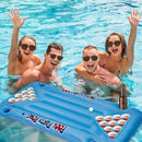 Water Inflatable Drink Cup Hole Floating Row Table Tennis Floating Table(145x60cm)