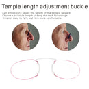 Pince-nez Reading Glasses Frameless Magnifying Glasses, Degree: +200(Black)