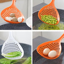 10PCS Home Kitchen Fish Dumplings Spicy Hot Big Colander(Orange)