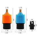SUP Paddle Kayak Surfboard Valve Adapter Car Pump Conversion Head(Orange)