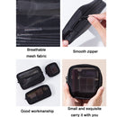 Multifunctional Portable Large Capacity Toiletry Cosmetic Bag, Color: Black Double Layer