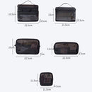 Multifunctional Portable Large Capacity Toiletry Cosmetic Bag, Color: Black 3 PCS/Set