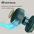 Mini Cyclone Silicone Clip USB Charging Small Fan(Green)