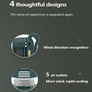 Mini Cyclone Silicone Clip USB Charging Small Fan(Green)