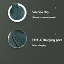 Mini Cyclone Silicone Clip USB Charging Small Fan(Green)