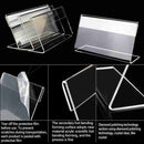 10 PCS Mini Clear Acrylic Sign Display Stand Label Holder