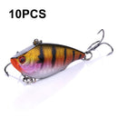 10 PCS HENGJIA VI022 10g 6cm Plastic VIB Lure Hard Bait With Sound Beads(1)