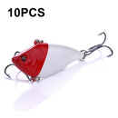 10 PCS HENGJIA VI022 10g 6cm Plastic VIB Lure Hard Bait With Sound Beads(5)