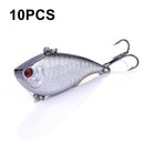10 PCS HENGJIA VI022 10g 6cm Plastic VIB Lure Hard Bait With Sound Beads(6)