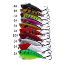 10 PCS HENGJIA VI022 10g 6cm Plastic VIB Lure Hard Bait With Sound Beads(10)
