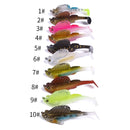 4 PCS HENGJIA SO062 Defense Bottom Tail 14g Jumping Fish Luya Soft Bait(3)