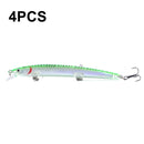 4 PCS HENGJIA MI130 13.5cm 15.5g Far Throwing Floating Water Laser Bait(1)