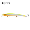 4 PCS HENGJIA MI130 13.5cm 15.5g Far Throwing Floating Water Laser Bait(2)