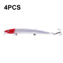 4 PCS HENGJIA MI130 13.5cm 15.5g Far Throwing Floating Water Laser Bait(3)