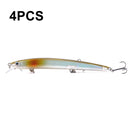 4 PCS HENGJIA MI130 13.5cm 15.5g Far Throwing Floating Water Laser Bait(4)
