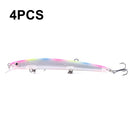 4 PCS HENGJIA MI130 13.5cm 15.5g Far Throwing Floating Water Laser Bait(5)
