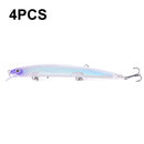 4 PCS HENGJIA MI130 13.5cm 15.5g Far Throwing Floating Water Laser Bait(7)