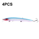4 PCS HENGJIA MI130 13.5cm 15.5g Far Throwing Floating Water Laser Bait(8)