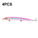 4 PCS HENGJIA MI130 13.5cm 15.5g Far Throwing Floating Water Laser Bait(9)