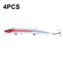 4 PCS HENGJIA MI130 13.5cm 15.5g Far Throwing Floating Water Laser Bait(11)