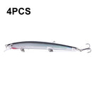 4 PCS HENGJIA MI130 13.5cm 15.5g Far Throwing Floating Water Laser Bait(12)
