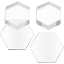 10 PCS Clear Hexagon Acrylic Seat Card Guest Business Card Logo Decoration DIY Board