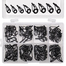 80 PCS / Box Top Ring Leading Eye Lure Rod Accessories, Style: Stainless Steel+Ceramic Ring(Black)