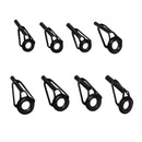 80 PCS / Box Top Ring Leading Eye Lure Rod Accessories, Style: Stainless Steel+Ceramic Ring(Black)