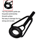 80 PCS / Box Top Ring Leading Eye Lure Rod Accessories, Style: Stainless Steel+Ceramic Ring(Black)
