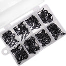 80 PCS / Box Top Ring Leading Eye Lure Rod Accessories, Style: Iron+Ceramic Ring(Black)
