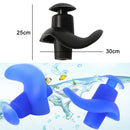 10 Sets Swimming Waterproof Spiral Silicone Earplugs(Black)