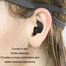 10 Sets Swimming Waterproof Spiral Silicone Earplugs(Black)