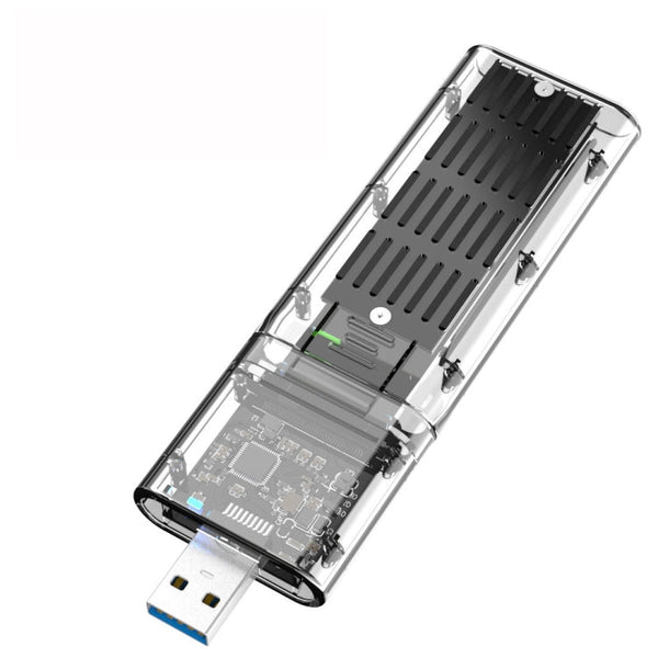 M.2 To USB 3.0 SSD Adapter For PCIE NGFF M / B Key SSD Disk Box, Color: Black