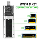 M.2 To USB 3.0 SSD Adapter For PCIE NGFF M / B Key SSD Disk Box, Color: Black