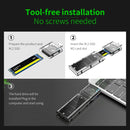 M.2 To USB 3.0 SSD Adapter For PCIE NGFF M / B Key SSD Disk Box, Color: Black