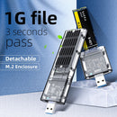 M.2 To USB 3.0 SSD Adapter For PCIE NGFF M / B Key SSD Disk Box, Color: Transparent