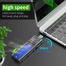 M.2 To USB 3.0 SSD Adapter For PCIE NGFF M / B Key SSD Disk Box, Color: Transparent
