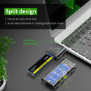 M.2 To USB 3.0 SSD Adapter For PCIE NGFF M / B Key SSD Disk Box, Color: Transparent
