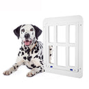 34cmx 44cm Pet Plaid Door For Screen Window Door Hole With Automatic Closure Lockable(White)