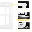 34cmx 44cm Pet Plaid Door For Screen Window Door Hole With Automatic Closure Lockable(White)