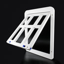 34cmx 44cm Pet Plaid Door For Screen Window Door Hole With Automatic Closure Lockable(White)