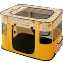 Rectangular Foldable Pet Fence Dog and Cat Litter Pet Delivery Room M(Blue Panda)