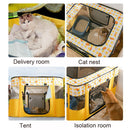 Rectangular Foldable Pet Fence Dog and Cat Litter Pet Delivery Room M(Pink Strawberry)