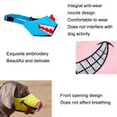Cartoon Dog Mouth Cover Anti-Bite Nylon Dog Mask, Size: L(Blue)