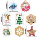 5 Packs Christmas Kraft Paper Tag Gift Wrap Card Set(L-31)